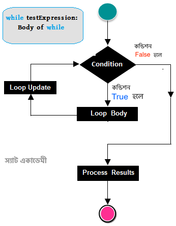 while লুপ এর ফ্লোচার্ট
